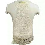 Finn and Clover  Boho Ivory Crochet Tunic Tank Top Racer Back Cotton Sz M Festival Photo 1