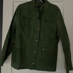 Boden Green Wax Coated Barn Coat size 16 Photo 0