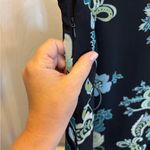 Geoffrey Beene  Black and Teal Floral Midi Skirt Photo 2