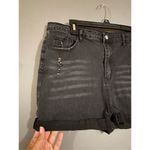 SheIn Curve Black Distressed Rolled Cuffed Shorts Size 2X Photo 2