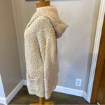 Hippie Rose  Cream Long Sleeve Hooded Open Front Cardigan Women’s Size Large Photo 3