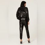 Nicole Miller Stretch Long Sleeve Hoodie in Black Sequins - Size XL Photo 2