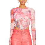 Bardot  Mesh Floral Corset Top Photo 1