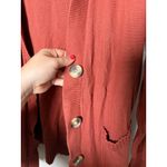 Loft  Orange Rust Burnt Orange Oversized Button Slouchy Cardigan Sweater MED Photo 6