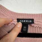 Torrid Pink Short Sleeve Ribbed Sweater Dress Womens L Preppy Modest Knee Length Photo 4