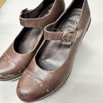 Dansko  Brown Leather Studded Wedge Mary Jane Heels Women’s 8.5 Platform Clog Photo 3