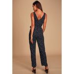 Lulus ✨Lulu’s Aislinn Black Polka Dot Sleeveless Sz Medium Jumpsuit✨ Photo 2
