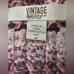 Vintage America Blues Pink Semi Sheer Boho Shirt Sz M Size M Photo 1