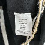 Hilary Radley  for Katherine Barclay size‎ Medium Black V-neck sweater white gold Photo 5