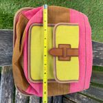 Fossil  Shay‎ Canvas Crossbody Pink Yellow Handbag Flap Closure Pocket Bag NWOT W Photo 8