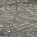 Jennifer Zeuner  Kara Rose Gold Lariat Necklace Triangle Arrow Photo 7
