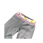 Everlast Workout Leggings/Pants Gray w/Floral Waistband Cropped SMALL Stretch Photo 3