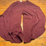 Halara  Wide Leg Palazzo Pants Flowy Bohemian Athletic Burgundy L Photo 0