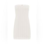 With Jean WITH JÉAN Frankie Strapless Mini Dress, White Pointelle, Medium Photo 3