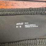 Aerie Bikini Bottoms Olive Green Textured Ribbed Swimsuit Size M Photo 1