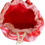 Victoria's Secret Coral Pink Striped Beach Cooler Backpack NWT Photo 2