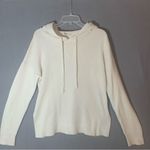 Gap  Off-White Textured Knit Hoodie Sweater Ladies Size Medium Photo 1