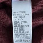 James Perse James‎ Perse Burgundy Cotton Crewneck Size 0 NWT Photo 6