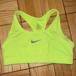 Nike Neon Yellow Sports Bra Dri-Fit Photo 2