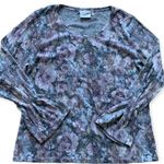 Dantelle  Gray Floral Bell Sleeve Blouse XL Photo 0
