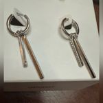 Vince Camuto Gold Hexagon Crystal stones and Geometric bars with crystal 2 pair Photo 5