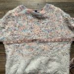 Modcloth White Fluffy Confetti Sweater S Photo 2
