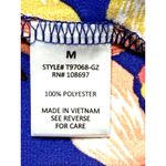 Lipslide Medium Royal Blue Floral Button Up Shirt Tropical Resort City Chic Orange Photo 6