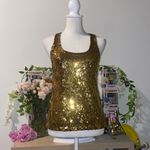 Material Girl  2000s style glamorous rockstar gf gold sequin tank Photo 6