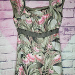 Anthropologie MOULINETTE SOEURS BOTANICAL FLORAL PRINTED 100% SILK SHEATH LINED DRESS 12 Photo 0