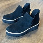 Anthropologie ALL BLACK Flatform Tread Shootie Women's Boots shoes slip on wedge size 8 Photo 5