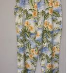 Tommy Bahama Women 100% Silk Tropical Floral Print Wide Leg Cropped Sz 14 Photo 3
