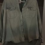 Aerie  Cotton Button Down Long Sleeve Photo 0