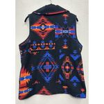CHAPS  Denim Ralph Lauren Aztec Fleece Vest Women Large Southwestern Aztec Zip up Photo 1