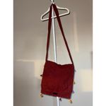 Embroidered Patchwork Tassle Bohemian Jhola Colorful Vibrant Sling Bag Red Photo 3