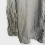 J. Jill Love Linen Long Sleeve Button Up Shirt size XL Petite Gray Beachy Preppy Photo 2