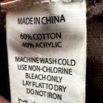 prAna  Meryl Tunic Sweater Mini Dress Hooded Chevron Print Knit Raisin Small Photo 3