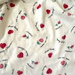 Women’s L/G Rosebud Lace Tank Top Chemise Shirt White Red Flowers Size Large Photo 1