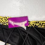 Lucci Lu NWT Abby Paris x 90163 Black & Yellow Sequins High Slit Gown Size 8 Photo 7