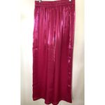 House of Harlow 1960 Hot Pink Satin Pull Up Wide Leg Pants Elastic Waist Sz S Photo 1