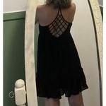 “New In”Black Mini Women’s Dress with Crisscross Back Size S Lined Black Photo 9