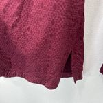 RVCA  Geometric Print Long Sleeve Button Up Shirt Burgundy Women's Size Medium Photo 10