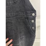 Old Navy  Black Wash Denim Bib Overalls Size 10 Straight Leg Grunge Photo 5