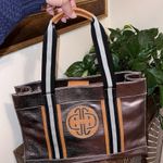 Kate Landry Metallic Multicolor Satchel/Tote Bag w/Cosmetic Bag- Spacious Photo 0