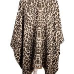 Altare Poncho Cape Animal Print Taupe Brown Black One Size New Photo 6