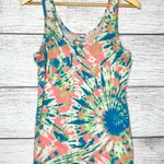 No Boundaries Colorful Tie Die Scoop Neck Tank Top Women’s Size XL Pink Blue Green Photo 1