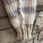 Free People  Devon Cropped Mock Neck Sweater Cream Neutral Stripe Medium Cotton Photo 7