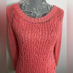 NWOT New York & Company women Pink Crocheted Sweater 3/4 Sleeve w/ Camisole. Sm Photo 1