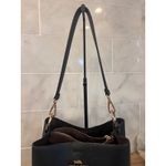 Coach Town Bucket Bag Black Pebbled Leather 9122 Gold Hardware Photo 2