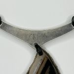 Chico's  Striped Slab Pendant on Black Cord and Silver Tone Necklace ✨ Photo 4