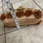 CEM NWT Beaded Evening Bag Purse Taupe Gold Floral Embellished Clutch UNIQUE Tan Photo 5